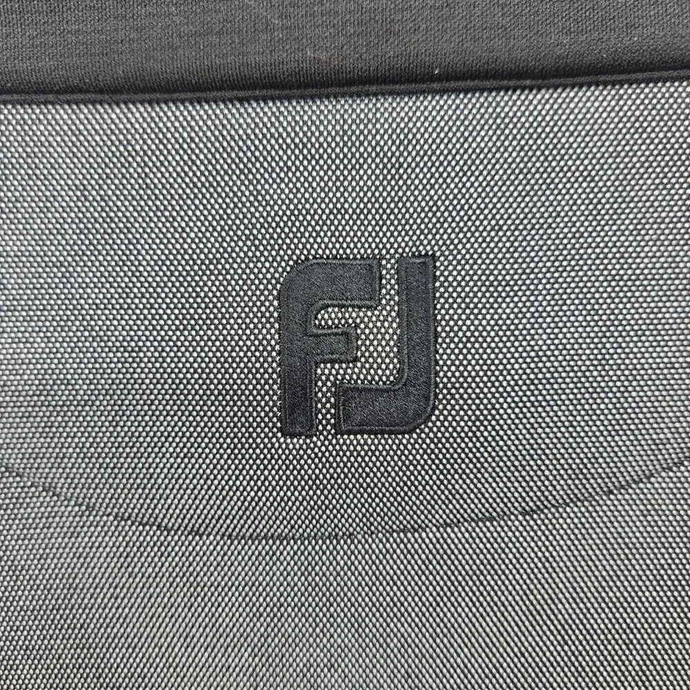 FootJoy Jacquard 1/4 Button Pullover Grey Gray Black Golf Outdoor  Men's XXL